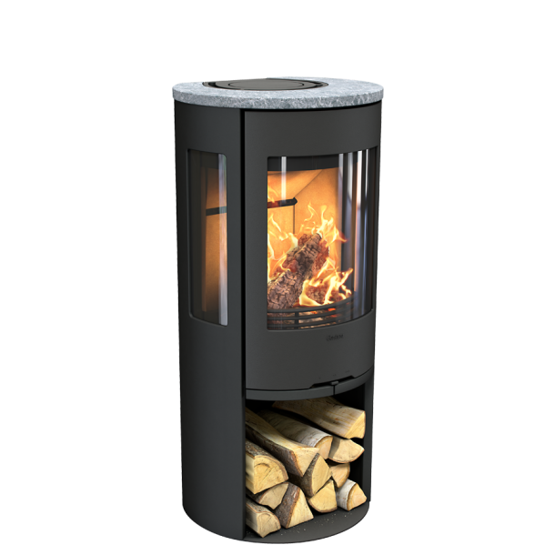 Contura 556 style sort med fedtstenstop