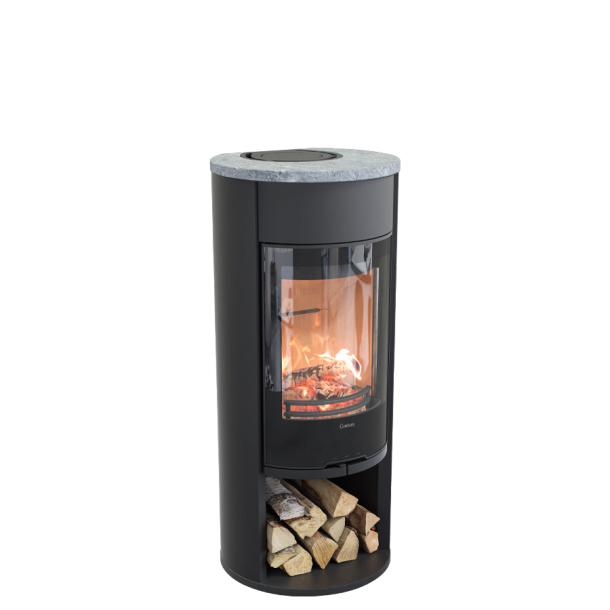 Contura 610G style sort med fedtstenstop