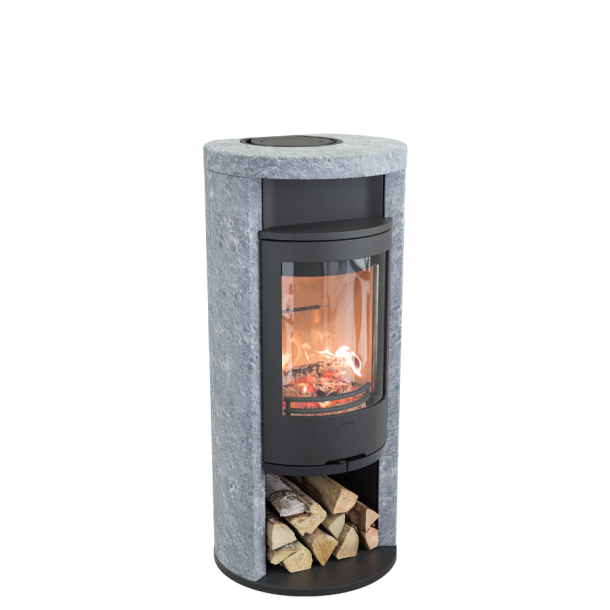 Contura 620T style sort med varmehylde