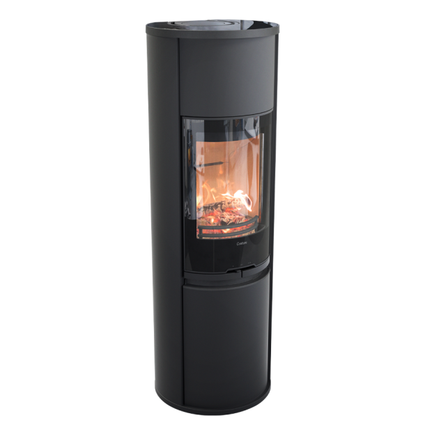 Contura 690G style sort med glastop