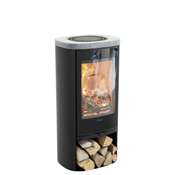 Contura 810G style sort med fedtstenstop