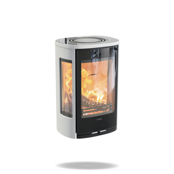Contura 856WG style hvid med glastop