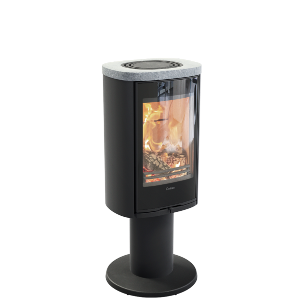 Contura 870G style sort med fedtstenstop