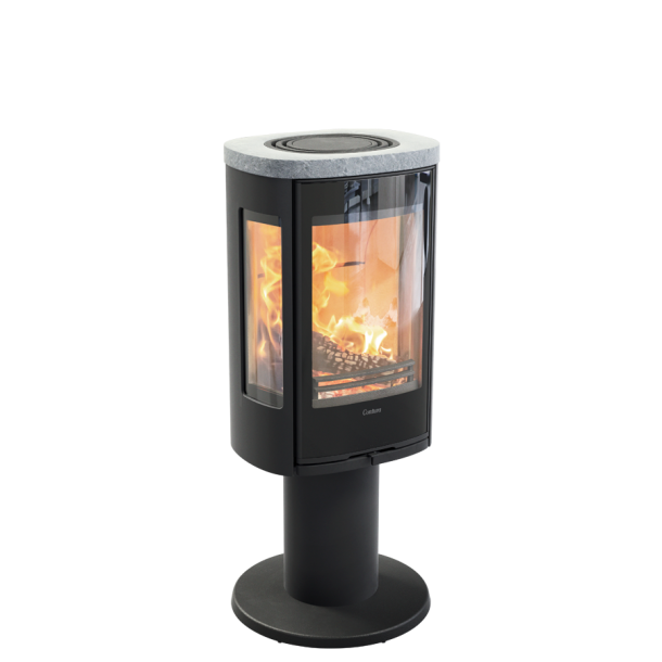 Contura 886G style sort med fedtstenstop