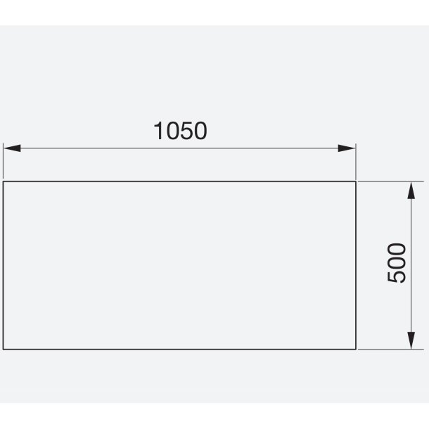 Glasgulvplade til 300-serien sort screenprint