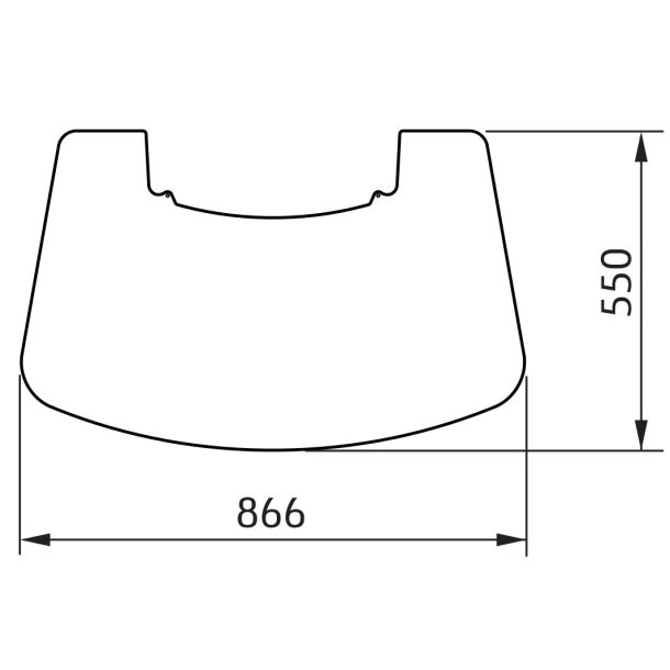 Contura glas gulvplade til 710, 750 og 750A