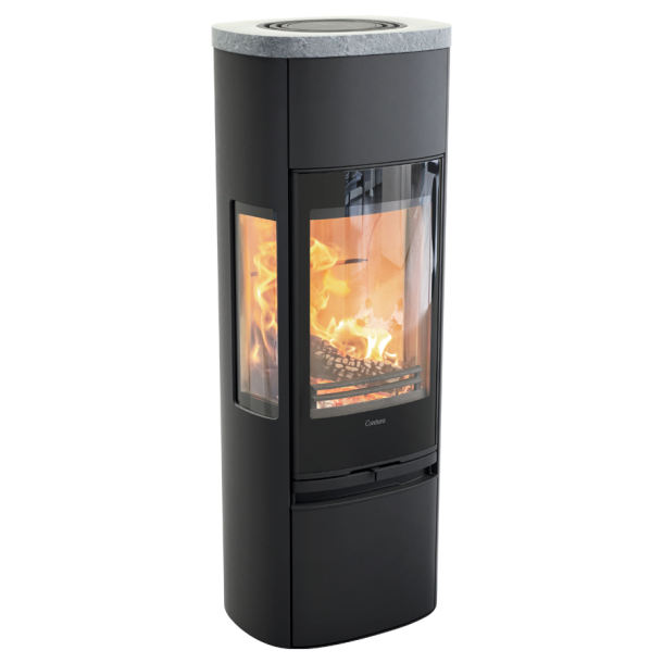 Contura 896G style sort med fedtstenstop